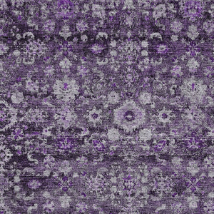 Homeroots 3' Navy Blue And Sky Blue Oriental Washable Rug - Durable Indoor Outdoor Design For Versatile Spaces 8' X 10' Polyester 579982