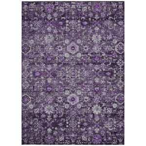 HomeRoots 9' Elegant Purple Lilac and Lavender Oriental Area Rug - Washable, Durable, Indoor/Outdoor Use 9' X 12' 579983