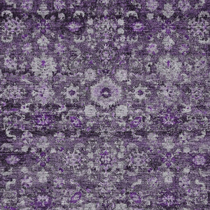 HomeRoots 9' Elegant Purple Lilac and Lavender Oriental Area Rug - Washable, Durable, Indoor/Outdoor Use 9' X 12' 579983