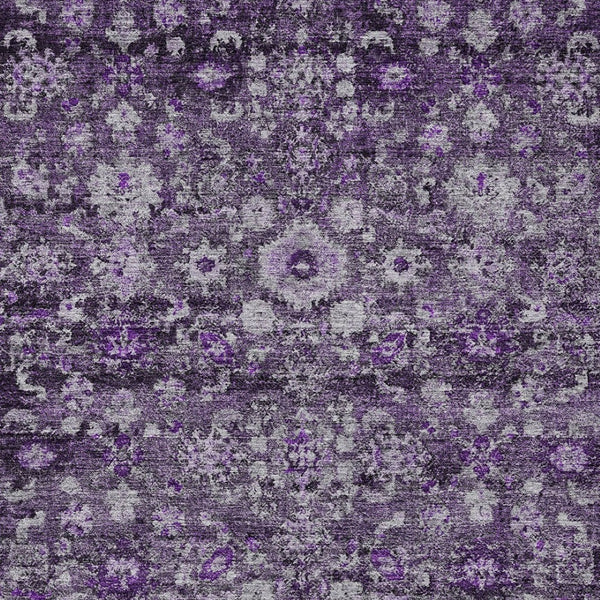 HomeRoots 9' Elegant Purple Lilac and Lavender Oriental Area Rug - Washable, Durable, Indoor/Outdoor Use 9' X 12' 579983