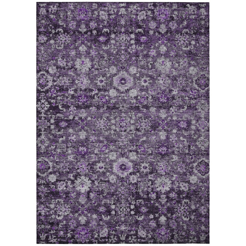 HomeRoots 9' Elegant Purple Lilac and Lavender Oriental Area Rug - Washable, Durable, Indoor/Outdoor Use 9' X 12' 579983