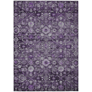 HomeRoots 9' Elegant Purple Lilac and Lavender Oriental Area Rug - Washable, Durable, Indoor/Outdoor Use 9' X 12' 579983