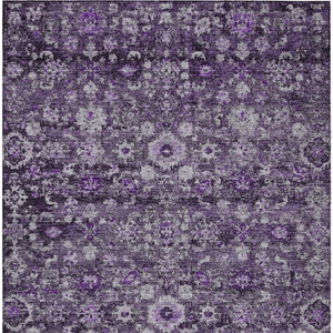 HomeRoots 5' Durable Purple Lilac and Lavender Oriental Area Rug - Washable, Indoor/Outdoor, Stain-Resistant 10' X 14' 579984