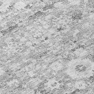 Homeroots 3' Navy Blue And Sky Blue Oriental Washable Rug - Durable Indoor Outdoor Design For Versatile Spaces 8' Round Polyester 579987