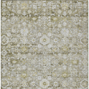 HomeRoots 9' Elegant Taupe Beige and Gold Oriental Area Rug - Durable, Washable, Perfect for Indoor & Outdoor Use 9' X 12' 579995