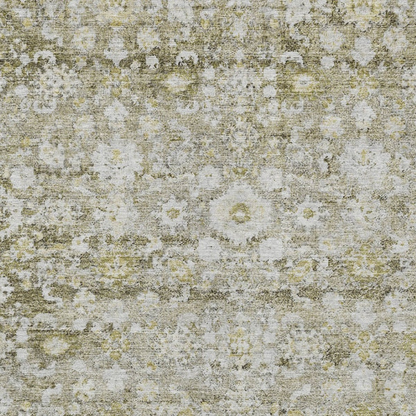 HomeRoots 5' Timeless Oriental Taupe Beige and Gold Area Rug - Washable, Stain-Resistant for Indoor & Outdoor Use 10' X 14' 579996