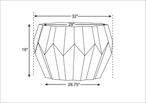 Homeroots 32" Off White Solid Wood Round Block Coffee Table - Stylish Geometric Design For Modern Interiors   579997