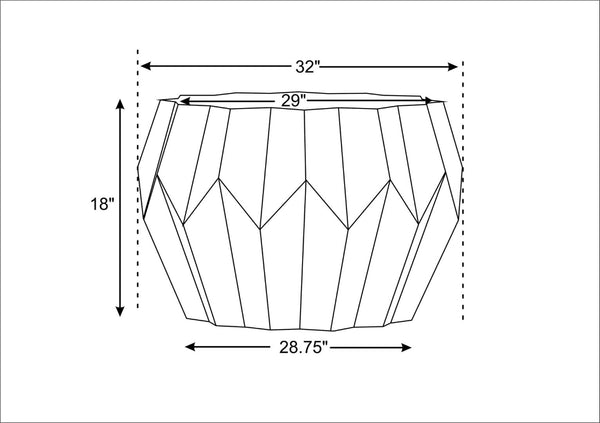 Homeroots 32" Off White Solid Wood Round Block Coffee Table - Stylish Geometric Design For Modern Interiors   579997