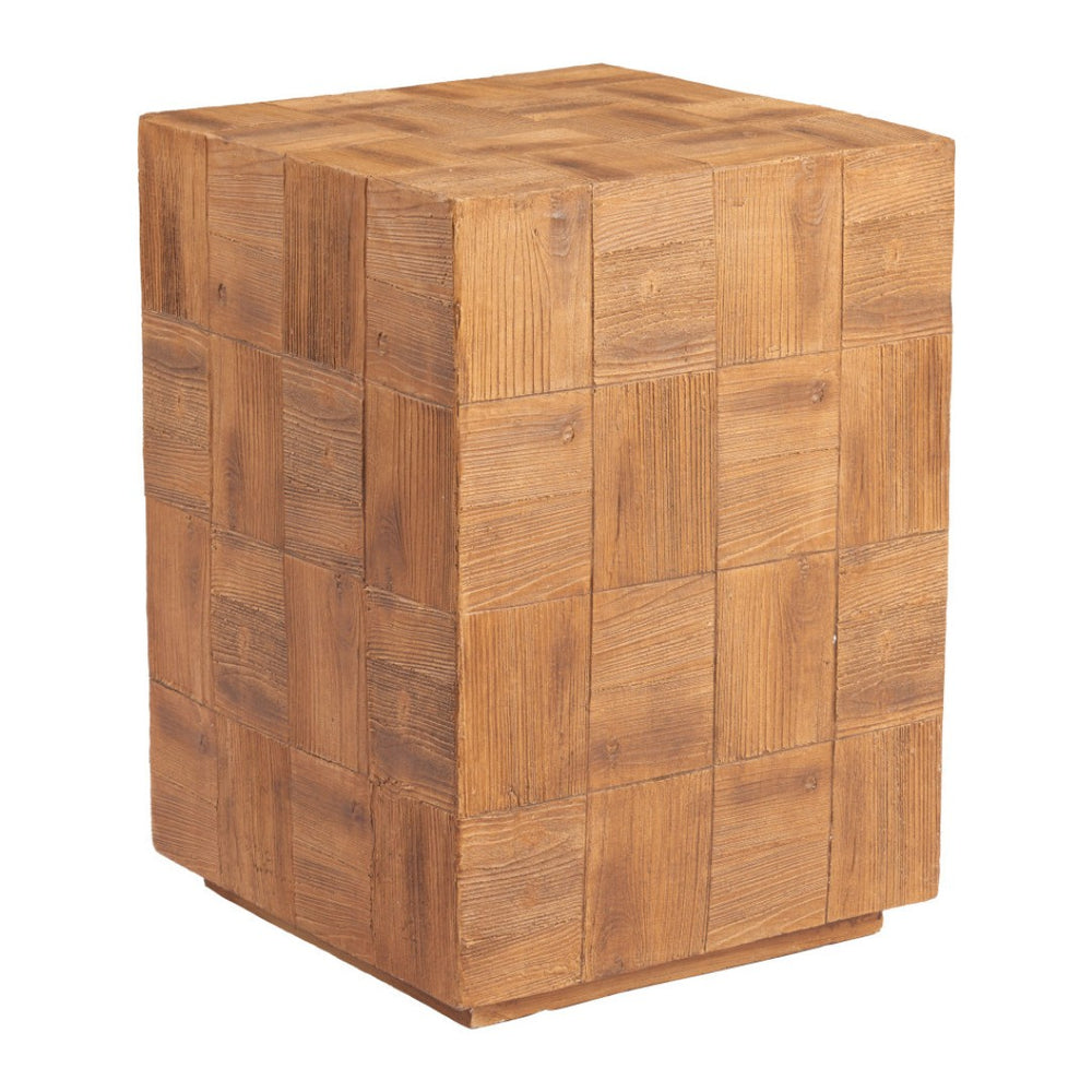 HomeRoots 22" Natural Metal End Table - Contemporary Drum Base, Versatile Design for Modern Spaces & Easy Care 579998