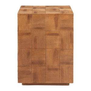 HomeRoots 22" Natural Metal End Table - Contemporary Drum Base, Versatile Design for Modern Spaces & Easy Care 579998
