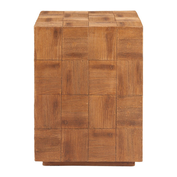 HomeRoots 22" Natural Metal End Table - Contemporary Drum Base, Versatile Design for Modern Spaces & Easy Care 579998