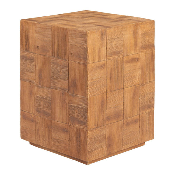 HomeRoots 22" Natural Metal End Table - Contemporary Drum Base, Versatile Design for Modern Spaces & Easy Care 579998