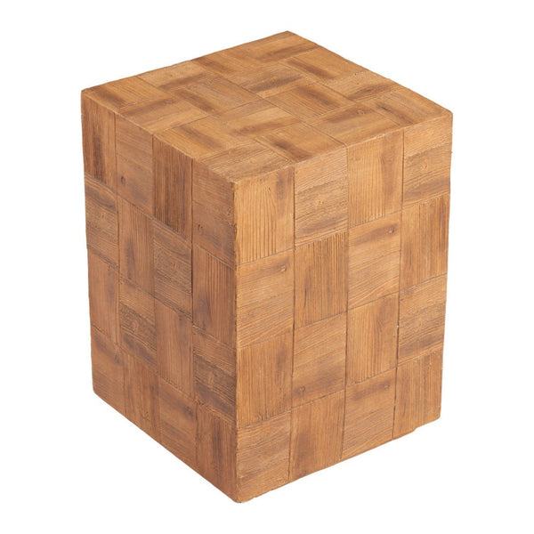HomeRoots 22" Natural Metal End Table - Contemporary Drum Base, Versatile Design for Modern Spaces & Easy Care 579998