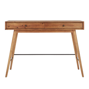 Homelegance Solenn Mid-century Console Table with Two Drawers and Tapered Wood Legs 579BR-05(3A)