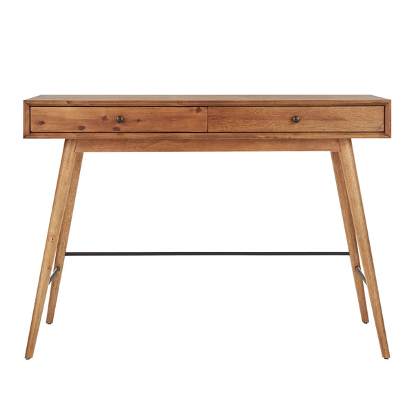 Homelegance Solenn Mid-century Console Table with Two Drawers and Tapered Wood Legs 579BR-05(3A)