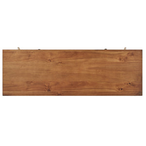 Solenn Mid-century Console Table with Two Drawers and Tapered Wood Legs