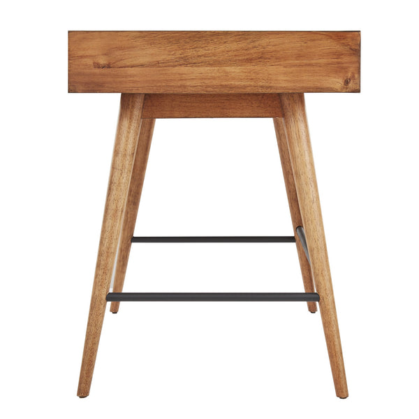 Solenn Mid-Century Writing Desk with Three Drawers and Tapered Legs for Home Office