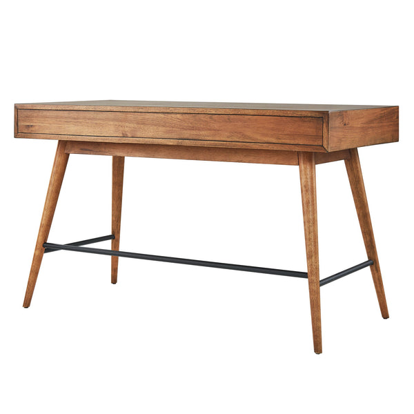 Solenn Mid-Century Writing Desk with Three Drawers and Tapered Legs for Home Office