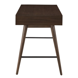 Solenn Mid-Century Writing Desk with Three Drawers and Tapered Legs for Home Office
