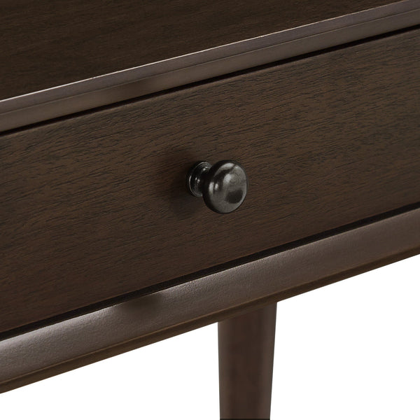 Solenn Mid-Century Writing Desk with Three Drawers and Tapered Legs for Home Office