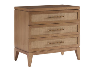 Lexington Tommy Bahama Home Beachside Nightstand - Elegant Driftwood Design With Soft-close Drawers And Raffia Accents For Coastal Charm Sunwashed  579-621