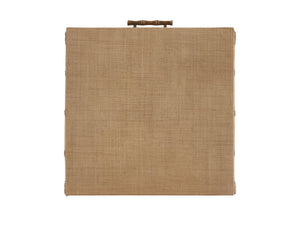 Lexington Tommy Bahama Home Arvida Night Table - Coastal Elegance With Woven Raffia Drawer And Leather-wrapped Rattan Design Sunwashed  579-622