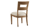 Lexington Tommy Bahama Home Delano Woven Side Chair - Embrace Coastal Elegance With Rattan Frame And Luxurious Upholstered Seat Sunwashed  579-880-01