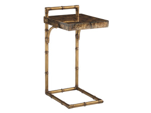 Lexington Tommy Bahama Home Yellowfin Coastal Accent Table With Capiz Shell Top And Burnished Bronze Base For Elegant Living Sunwashed  579-952