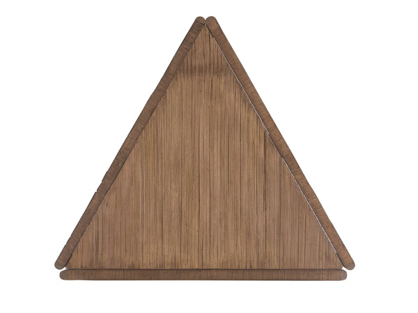 Lexington Tommy Bahama Home Palm Island Coastal-inspired Drop-leaf Accent Table With Woven Raffia And Elegant Brass Hardware Sunwashed  579-955