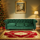 Christopher Knight Home® - Noble House - - Durable 3-Seater Emerald Velvet Sofa, Combining Luxurious Comfort With Timeless Design, Perfect For Elegant Living Spaces, Featuring Plush Upholstery For Relaxation And A Touch Of Sophisticated Style