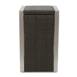 Christopher Knight Home® - Noble House - Cape Coral Modern Wicker C-Shaped End Table, Gray and Silver