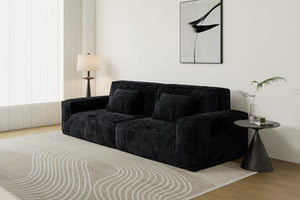 English Elm 106.3 Inch Large Striped Fabric Sofa - Modern Comfort For Living Rooms, Bedrooms & Apartments! W3147S00016