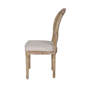 English Elm Christopher Knight Home® - DININGCHAIR Elegant Wicker & Fabric Dining Seat with Carved Legs Distressed Finish for Stylish Homes Beige 65165.00BGE