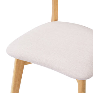 English Elm Mid-century Modern Upholstered Dining Chairs Set of 4 with Rubberwood Splayed Legs Light Beige,Natural N768P189387B_4