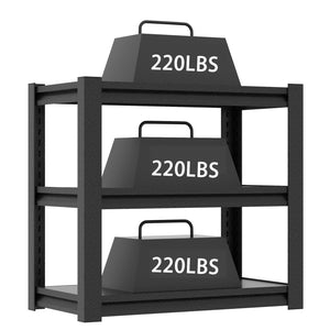 English Elm 20-30 Gallon Fish Tank Stand with Adjustable 3-Tier Metal Shelves, Heavy-Duty Stylish Rack for Home Office Black T2398P211225