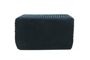 English Elm 373-001/Ottoman//Black/Plush - Luxurious Versatile Plush Ottoman For Seating, Footrest & Decor Essentials W3975P391668