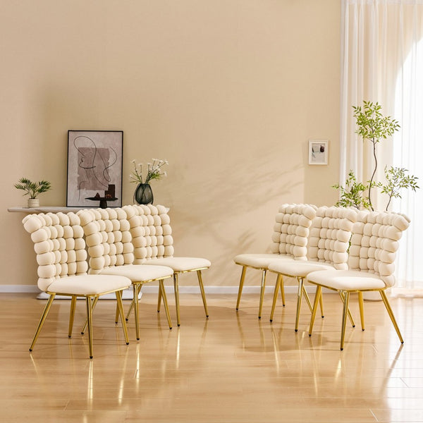 English Elm Luxury Velvet Bubble Tufted Swivel Chair Gold Frame Glam Accent Seat W3875P457865