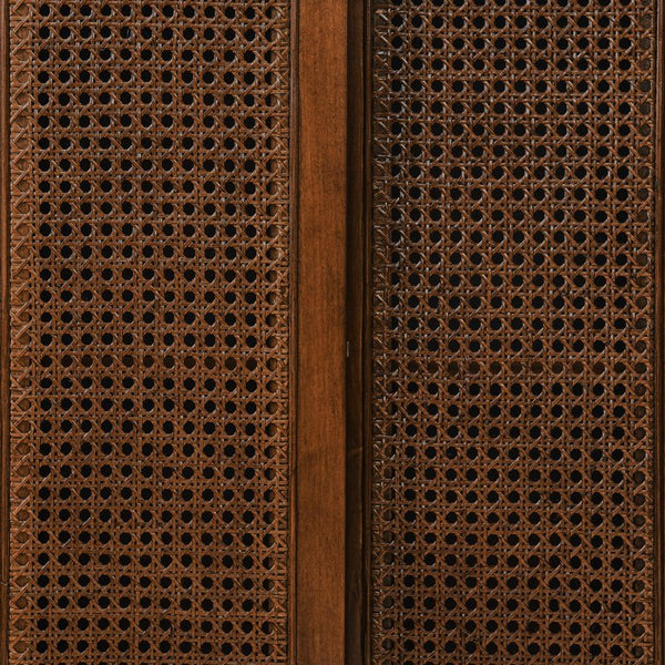 English Elm Mid Century Modern Rattan Sideboard Cabinet - Stylish Buffet For Entryway, Living Room & Kitchen Storage W1801P195630