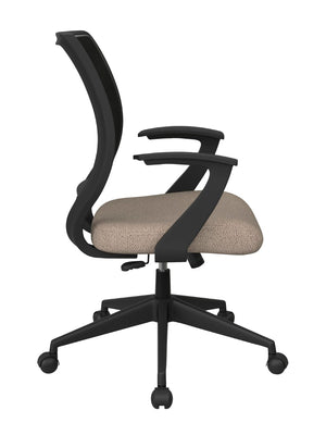 OSP Home Furnishings Screen Back Ergonomic Mesh Task Chair with Lumbar Support and T Arms for Home Office Cotton EM51022N-K008