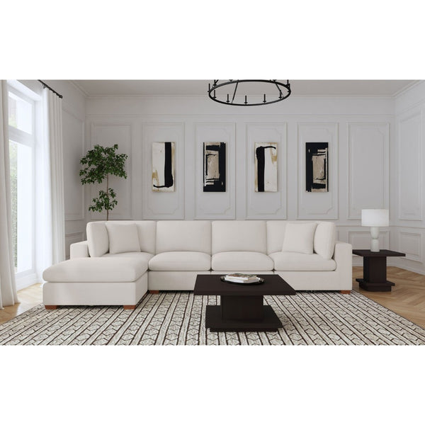 English Elm Ridgemont 5-Piece Modular Sectional Sofa In Ivory - Versatile, Chic Design For Ultimate Comfort B062S01053-GIGA