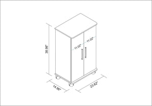Manhattan Comfort Catalonia Mid-Century Modern Shoe Closet White 57AMC6