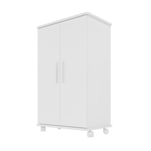 Manhattan Comfort Catalonia Mid-Century Modern Shoe Closet White 57AMC6