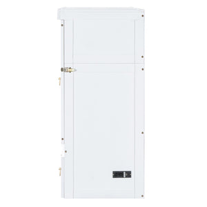 English Elm Queen Murphy Wall Bed with Pull Out Storage Drawer and Built in Usb Charging White LP000428AAK