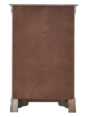 English Elm Verona Silver Champagne Chest – Modern Glamour With Embossed 'X' Design For Elegant Bedroom Storage B078108370-GIGA