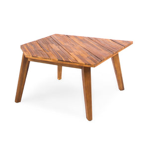 English Elm Hillcrest Solid Acacia Corner Sofa with Built-in Side Table for Outdoor Living 61288.00TSETSBWHI