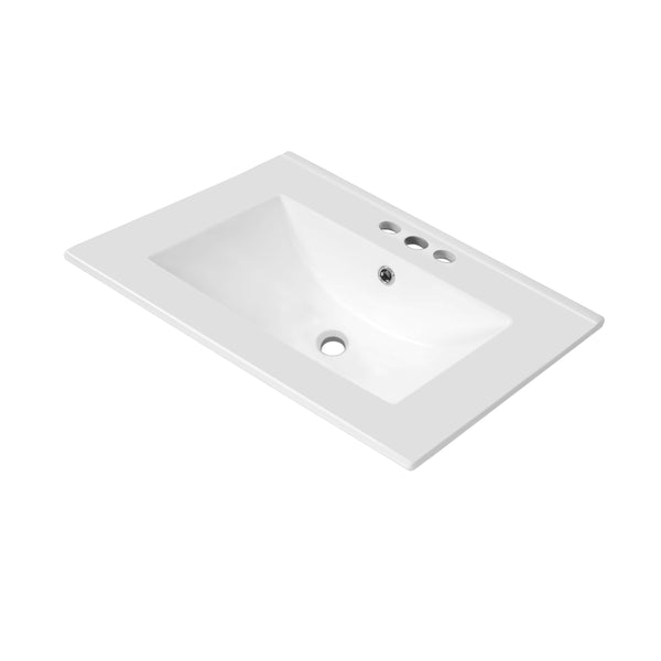 English Elm Christopher Knight Home® - 24" Bathroom Vanity with Ceramic Sink, Solid Wood Frame, Soft-Close Drawers & Ample Storage Appeal Grey N759P269734E