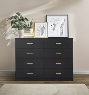 English Elm Modern 8-Drawer Dresser For Bedroom - Chic Storage Solution With Durable Design & Versatile Style W1785P201162