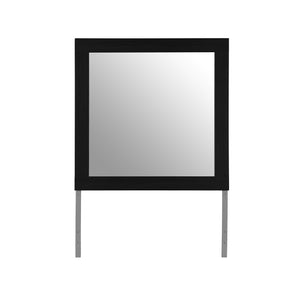 English Elm ELSA Black Mirror - Large Solid Wood & MDF Dresser Mirror with Sleek Black Finish and Modern Frame B201P347332