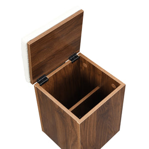 English Elm Christopher Knight Home® - Multi-Functional Lift-Top Coffee Table with Hidden Storage, 4 Stools, Lockable Casters & Desk Space Walnut,White N770P309783W