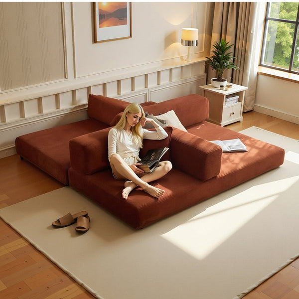 English Elm 2-In-1 Convertible Modular Sofa Bed - Memory Foam Comfort, No Assembly, Space-Saving Design For Any Room P2 W3653P355615-GIGA